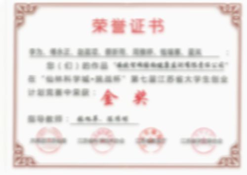 “仙林科學(xué)城.挑戰杯”金獎